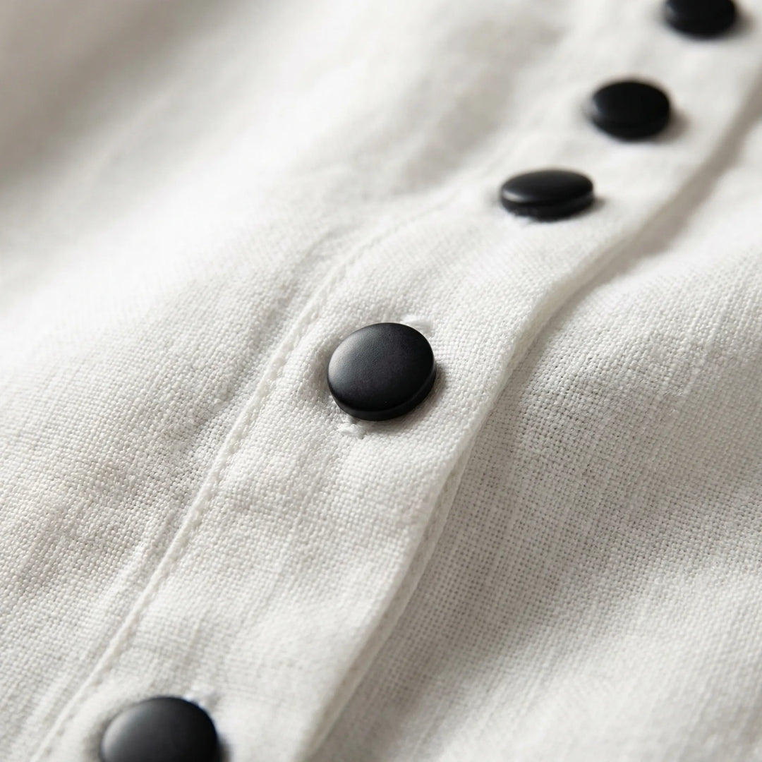 Short-Sleeve Button-Front Blouse - Mindy