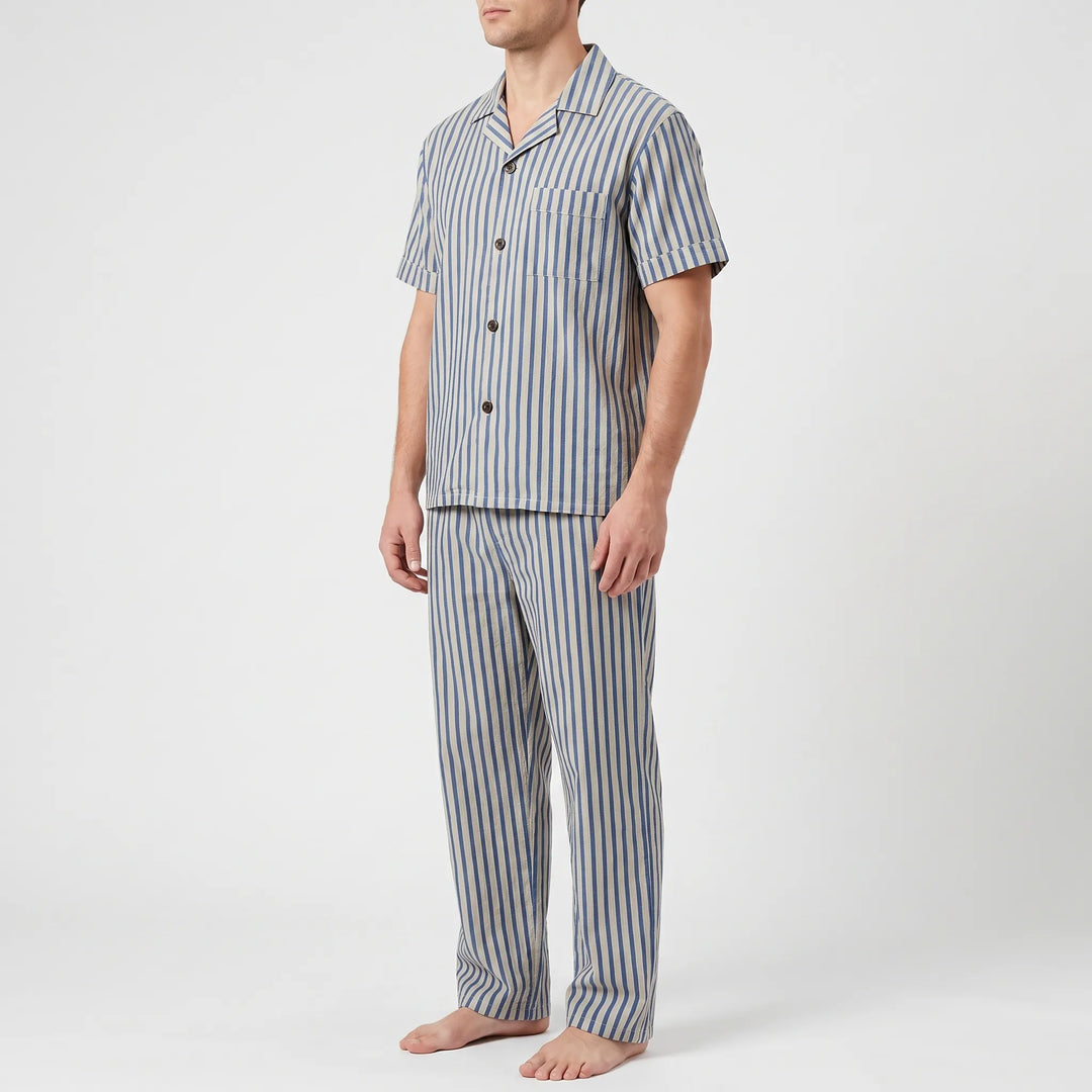 Short-Sleeve Striped Mens Pyjamas - Elias