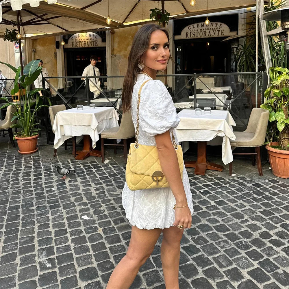 Short Dress With Deep V-Neckline - Melba