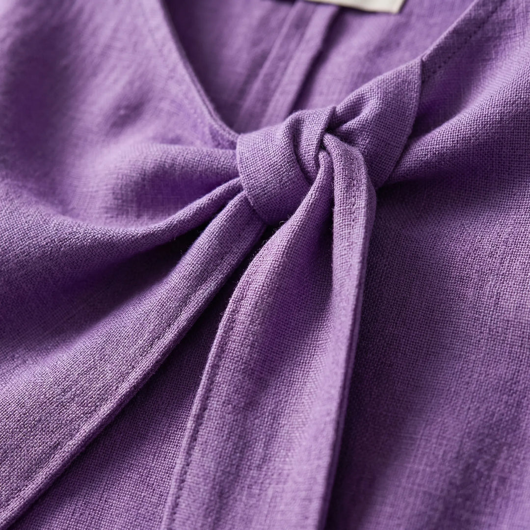 Short Sleeve Bow Detail Shift Dress - Susan