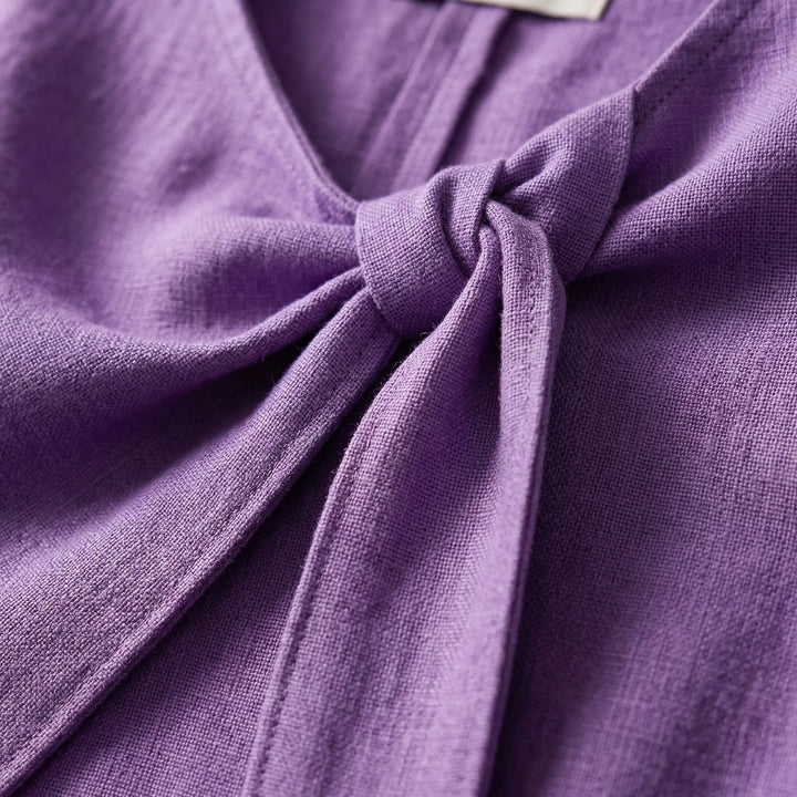 Short Sleeve Bow Detail Shift Dress - Susan