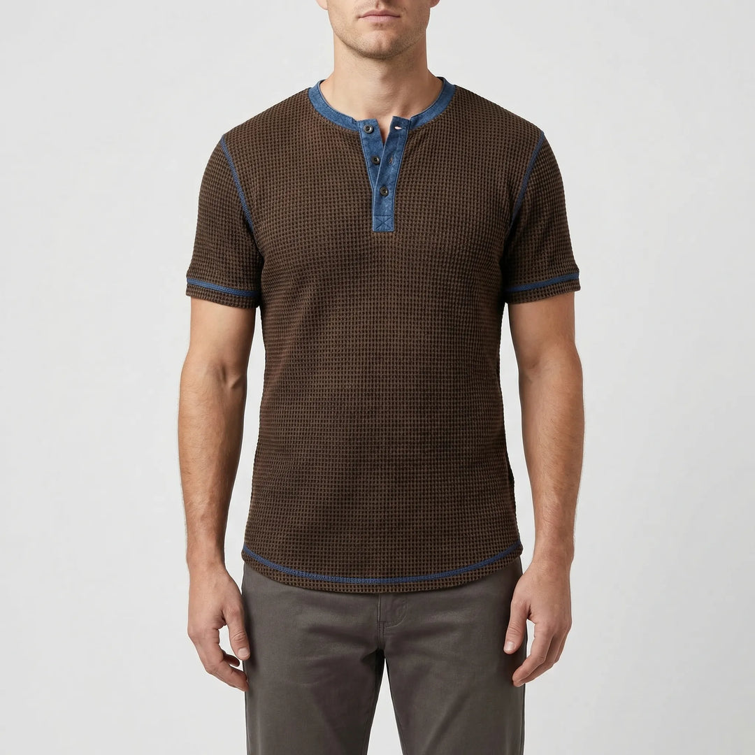 Short Sleeve Henley T-Shirt - Danny