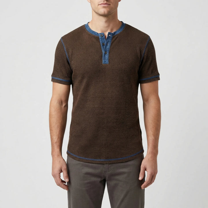 Short Sleeve Henley T-Shirt - Danny