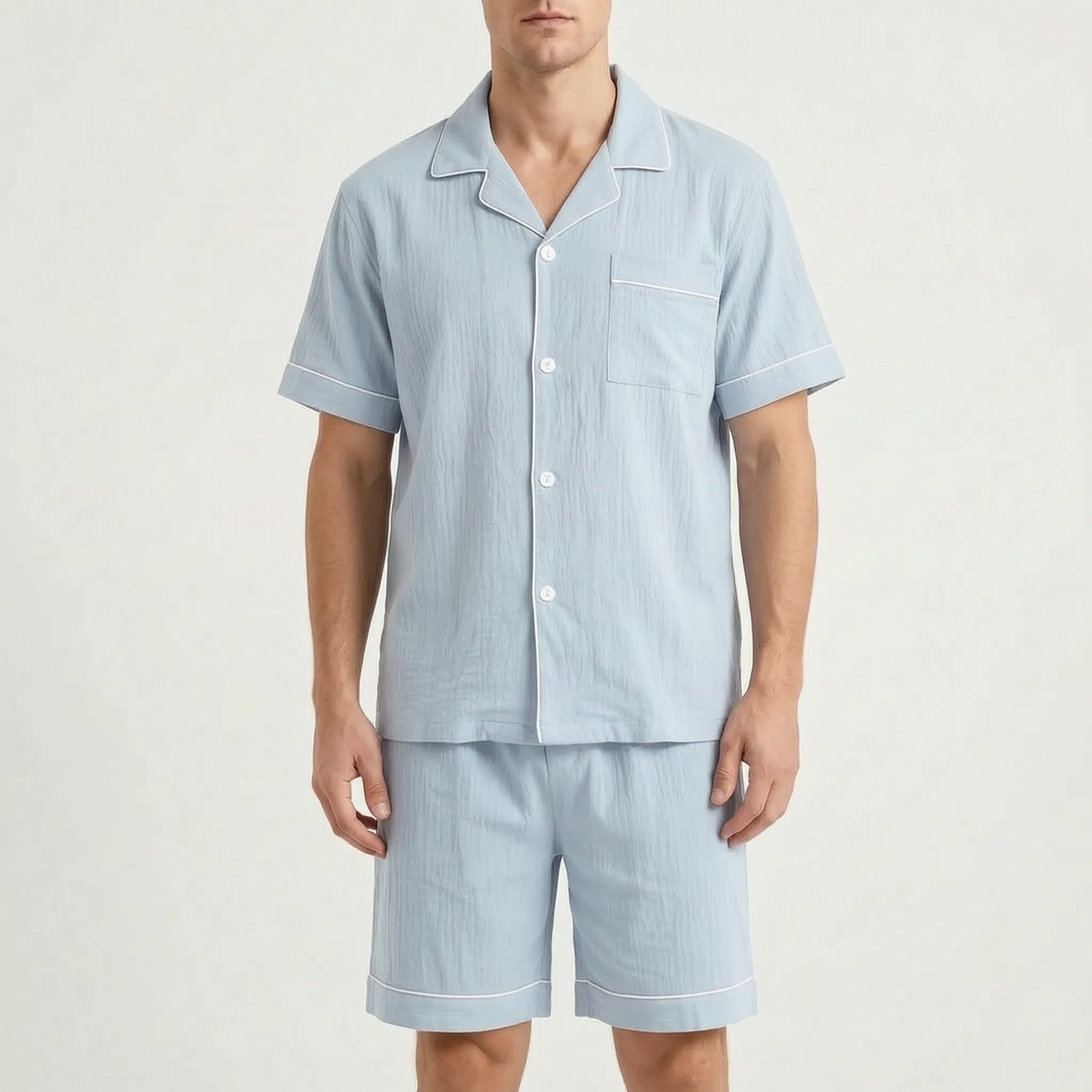 Short Sleeve Mens Pyjama Set - Sean