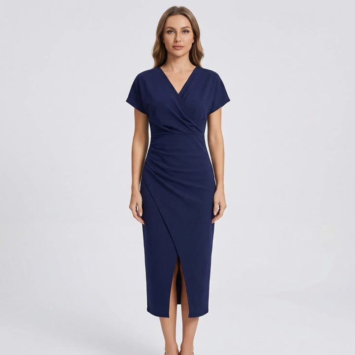 Side-Split Bodycon Midi Dress - Connie