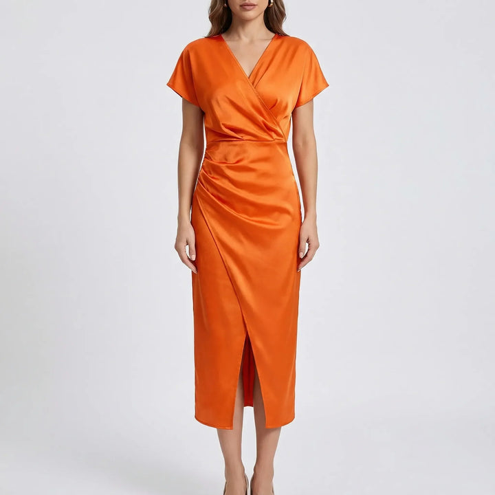 Side-Split Bodycon Midi Dress - Connie