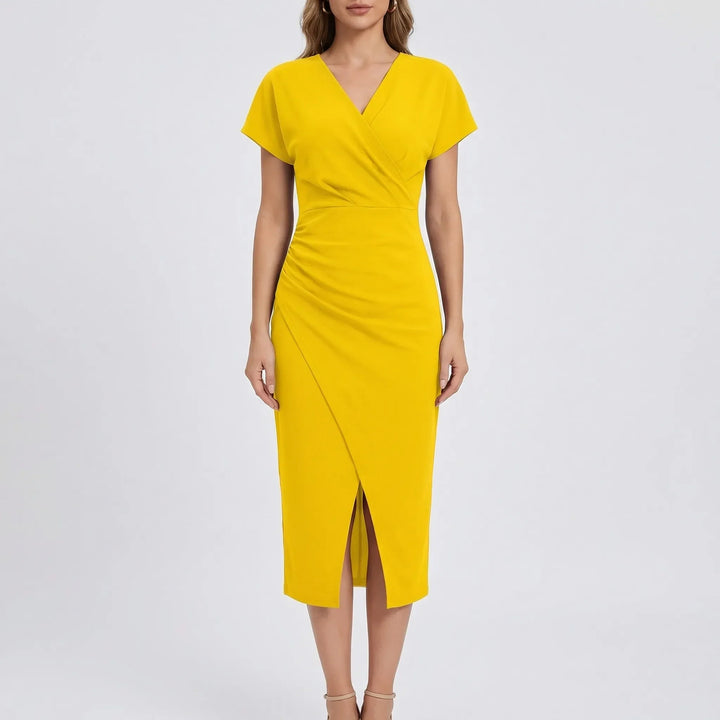 Side-Split Bodycon Midi Dress - Connie