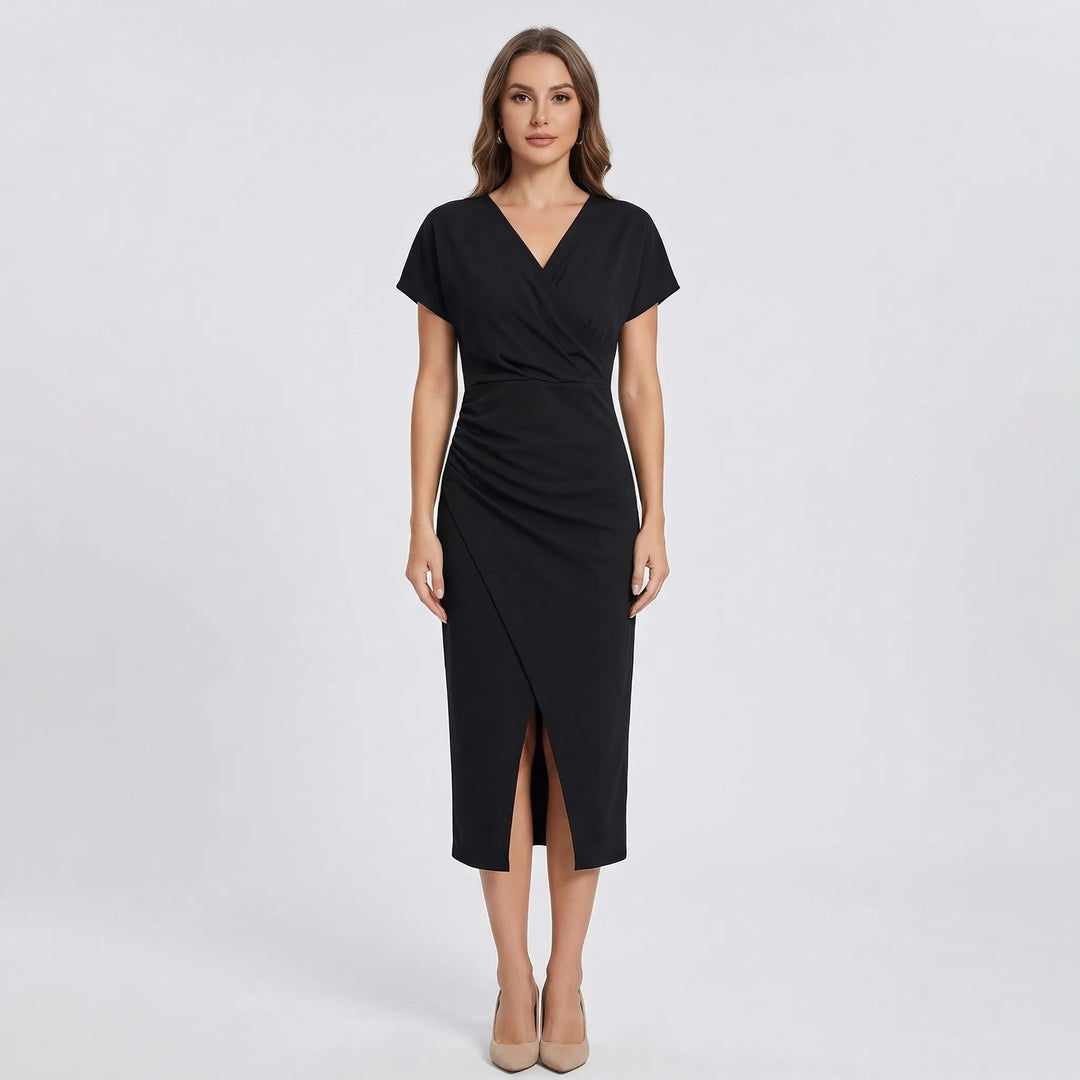 Side-Split Bodycon Midi Dress - Connie