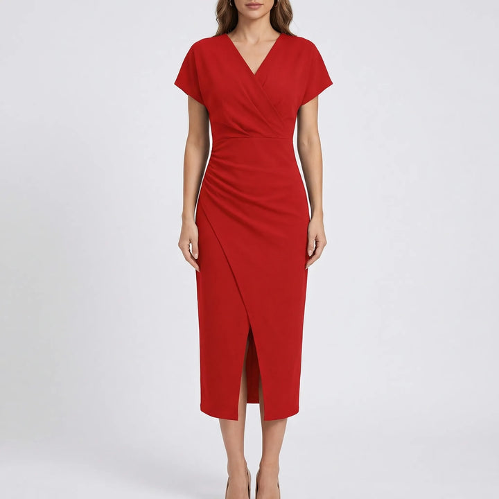Side-Split Bodycon Midi Dress - Connie