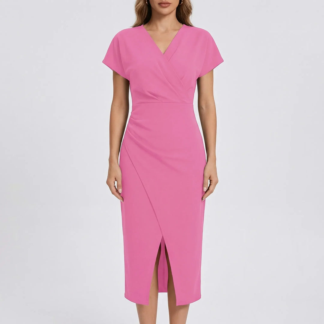 Side-Split Bodycon Midi Dress - Connie