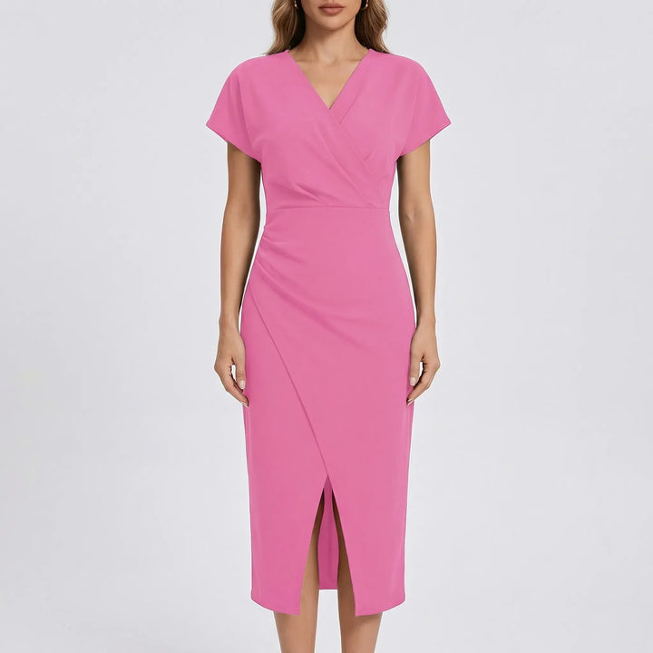 Side-Split Bodycon Midi Dress - Connie