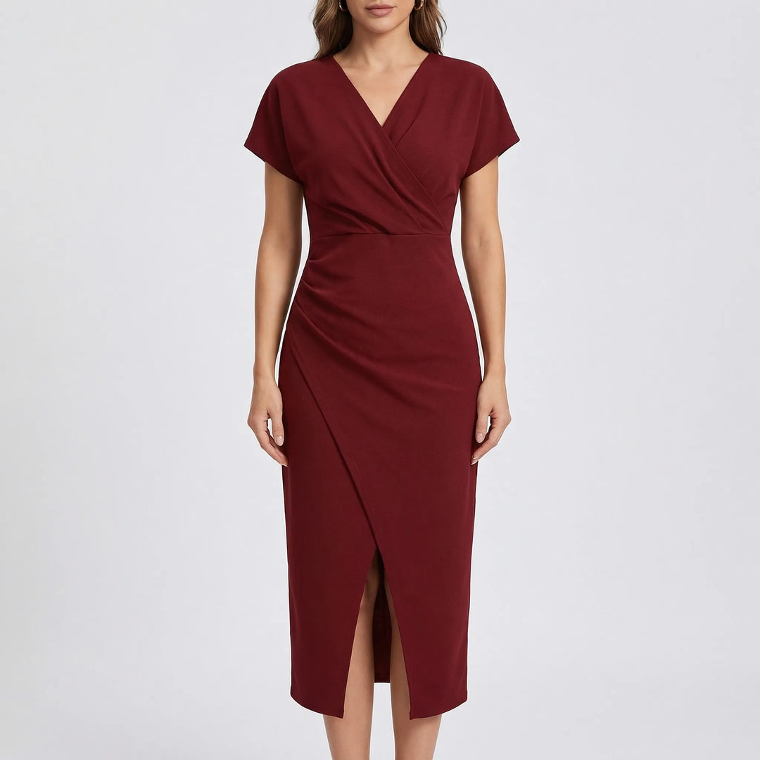 Side-Split Bodycon Midi Dress - Connie