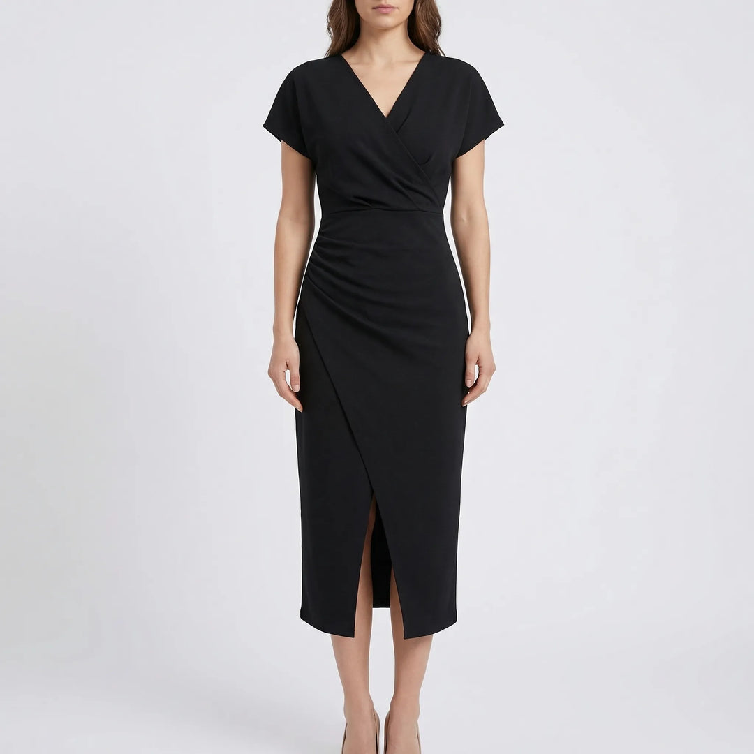 Side-Split Bodycon Midi Dress - Connie