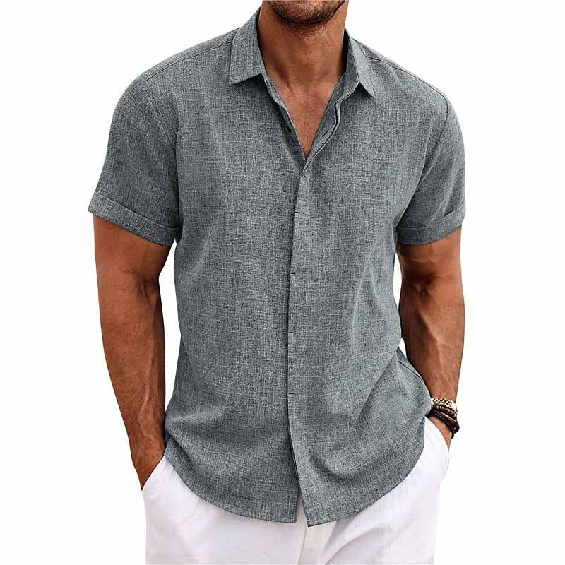 Simple Men's Shirt With A Button Placket - Fredrick