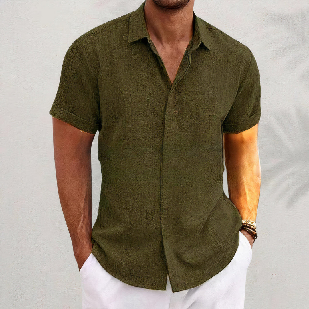 Simple Men's Shirt With A Button Placket - Fredrick