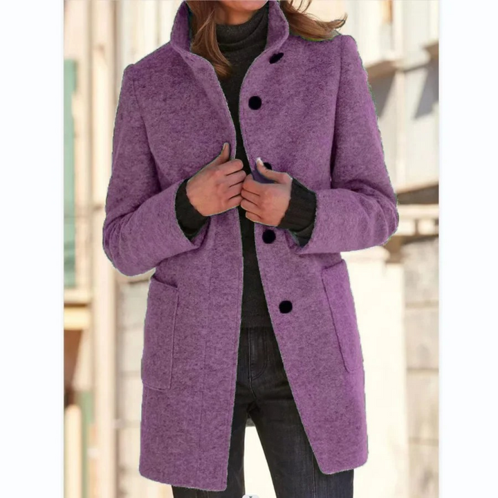 Single-Breasted Mid-Length Overcoat - Daisy