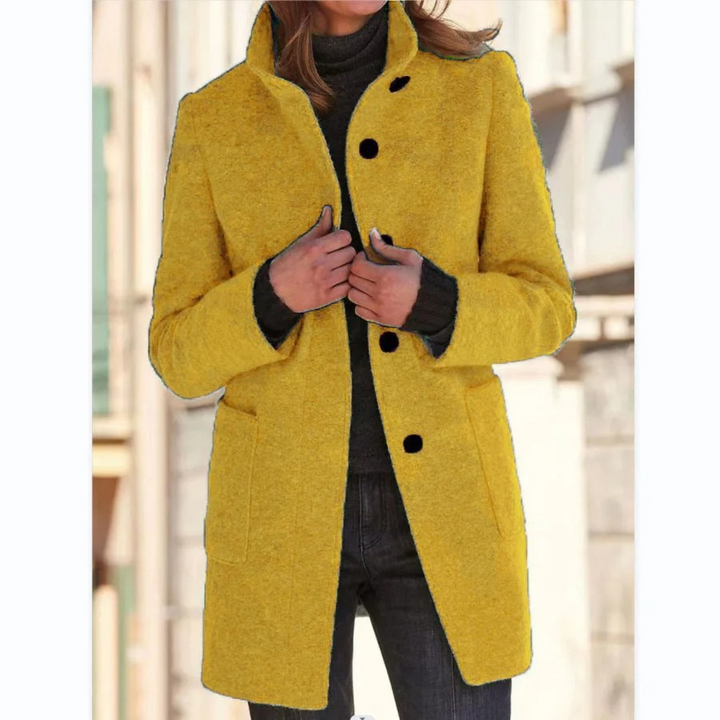 Single-Breasted Mid-Length Overcoat - Daisy