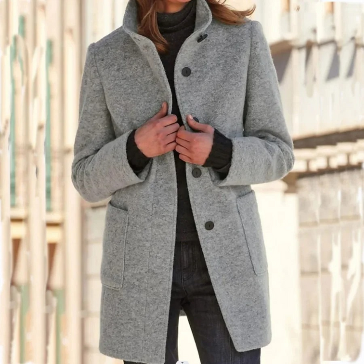 Single-Breasted Mid-Length Overcoat - Daisy