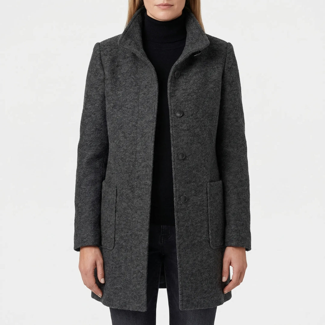 Single-Breasted Mid-Length Overcoat - Daisy
