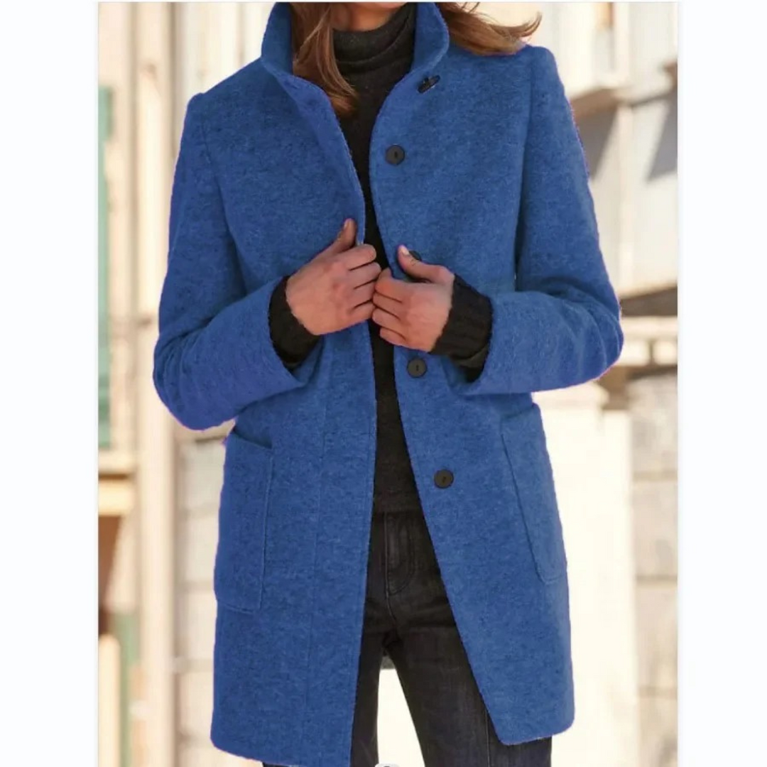 Single-Breasted Mid-Length Overcoat - Daisy