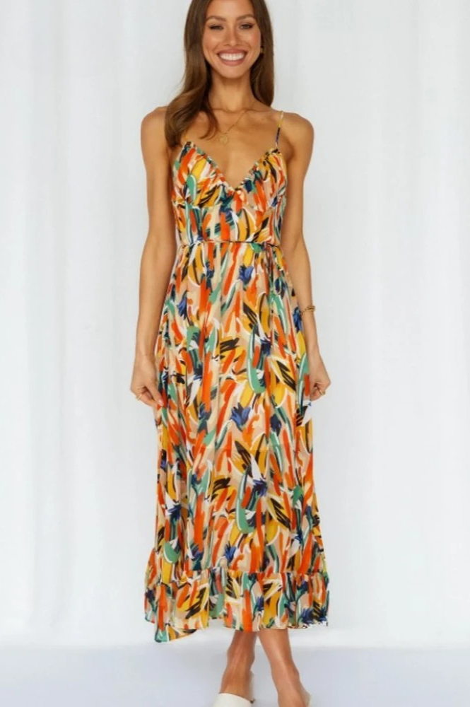 Sleeveless Summer Dress with Print – Isla
