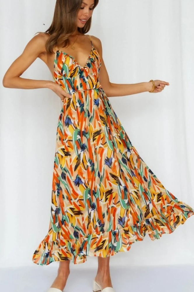 Sleeveless Summer Dress with Print – Isla