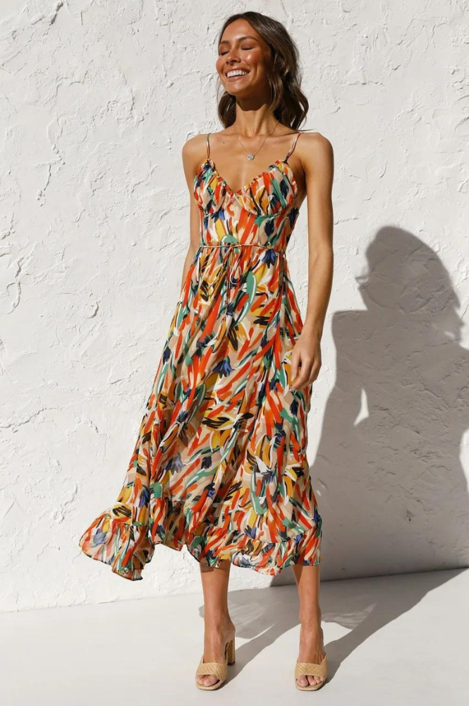 Sleeveless Summer Dress with Print – Isla