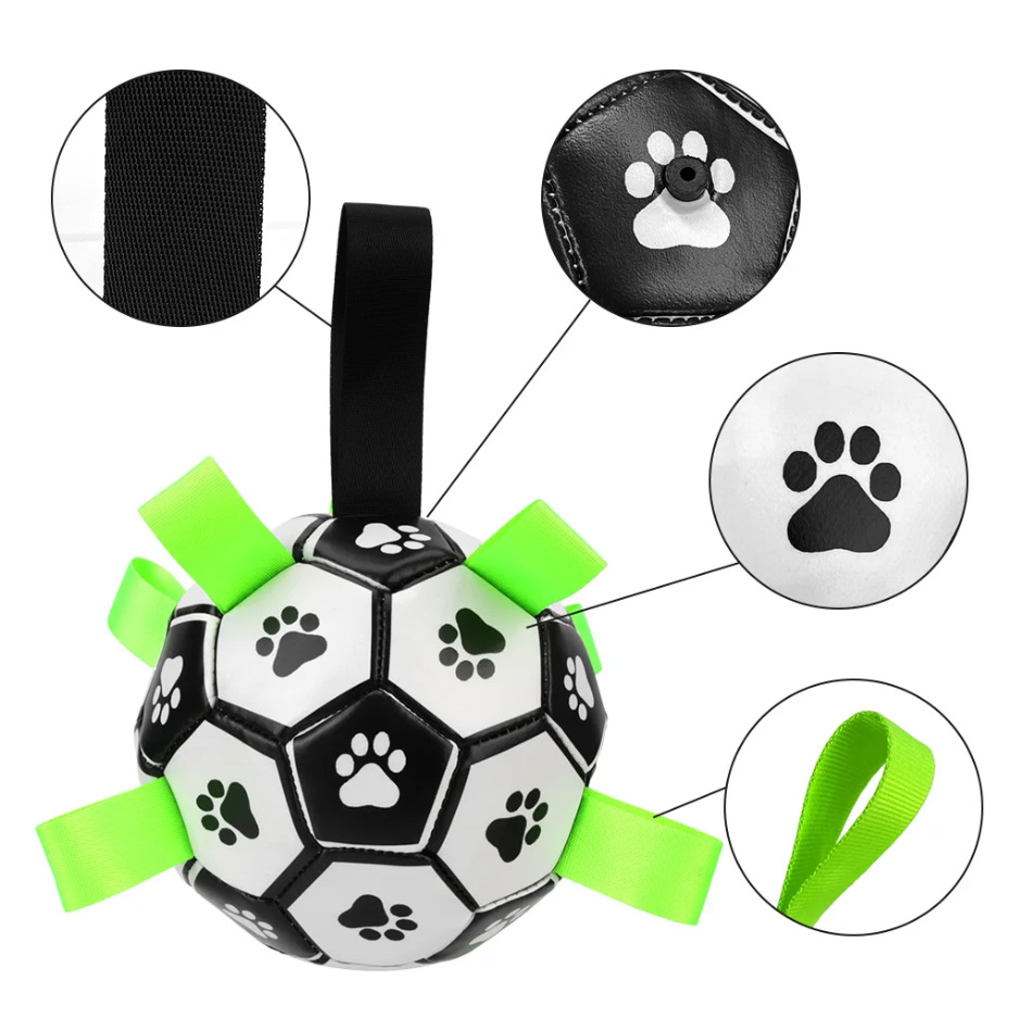 Durable Dog Soccer Ball with Handles – TugBounce