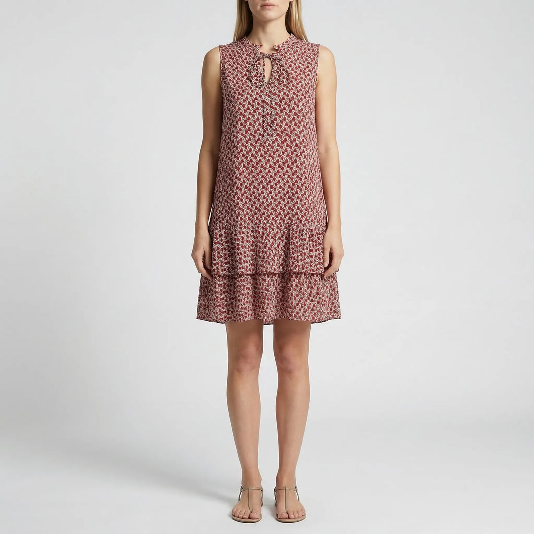 Sleeveless Knee-Length Printed Dress - Ana