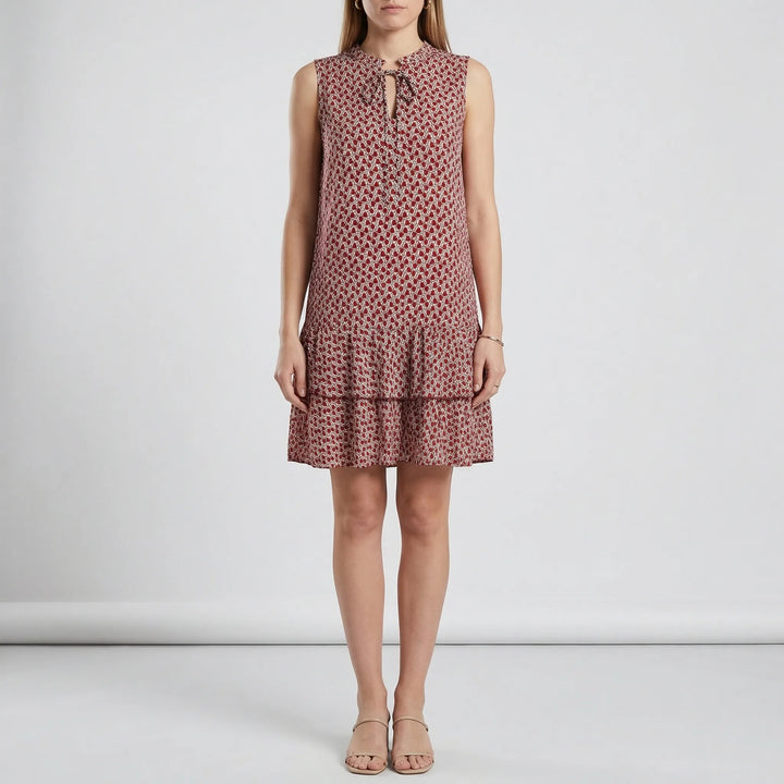 Sleeveless Knee-Length Printed Dress - Ana