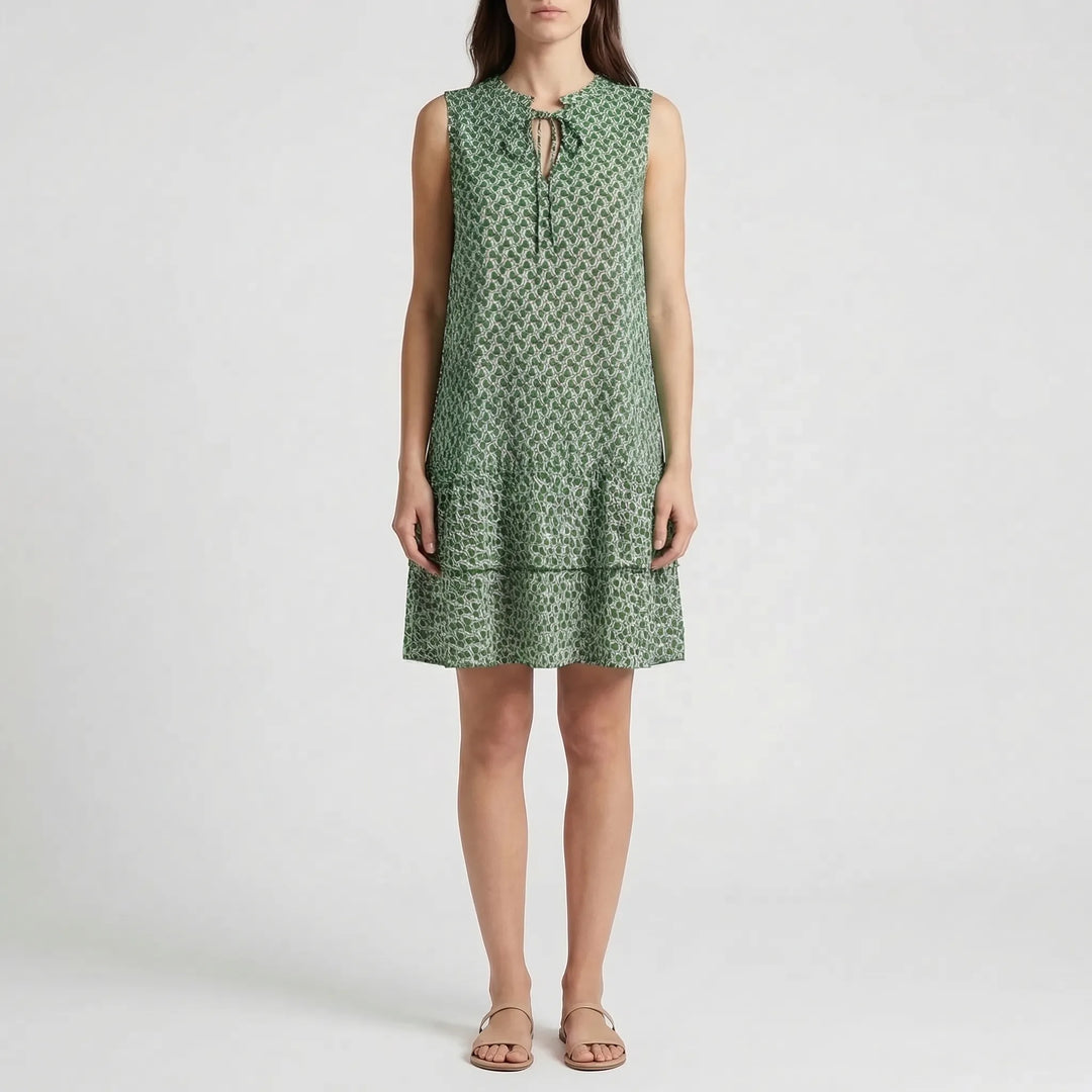Sleeveless Knee-Length Printed Dress - Ana