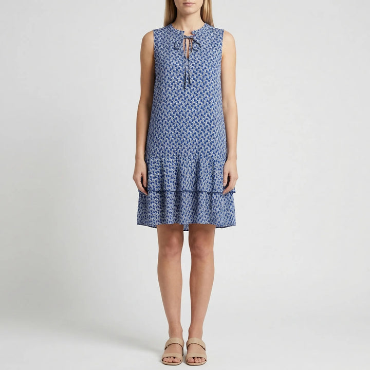 Sleeveless Knee-Length Printed Dress - Ana