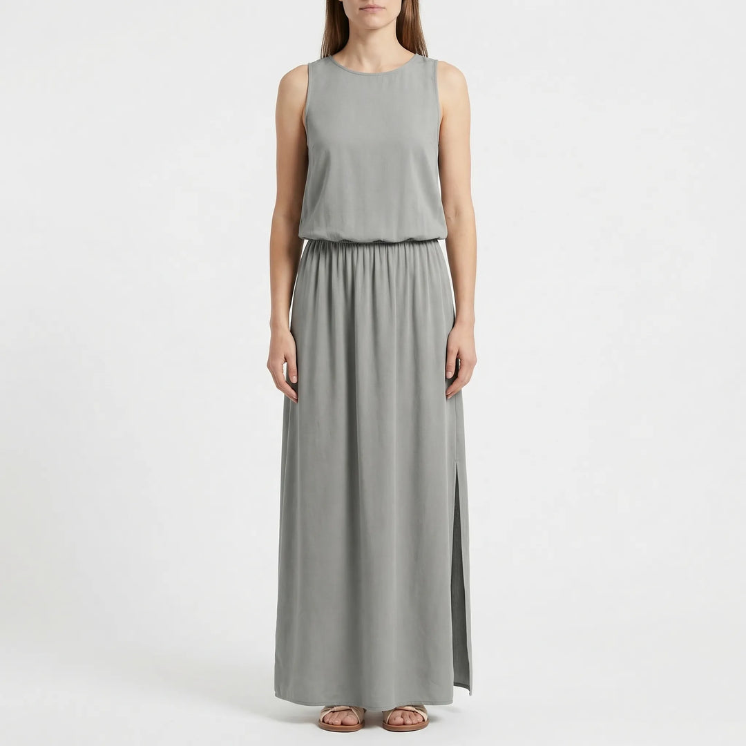 Sleeveless Maxi Dress With Side Split - Vickie