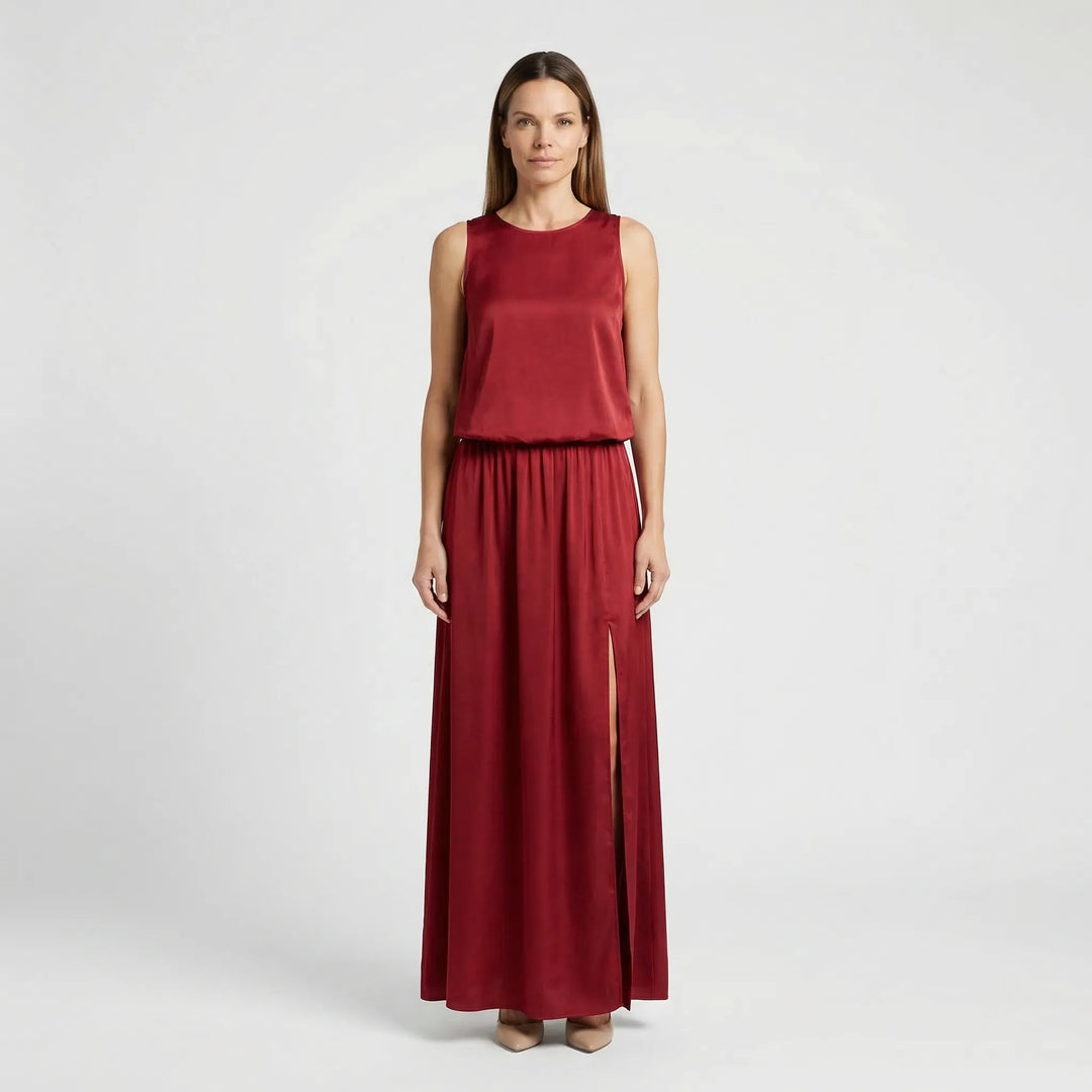 Sleeveless Maxi Dress With Side Split - Vickie