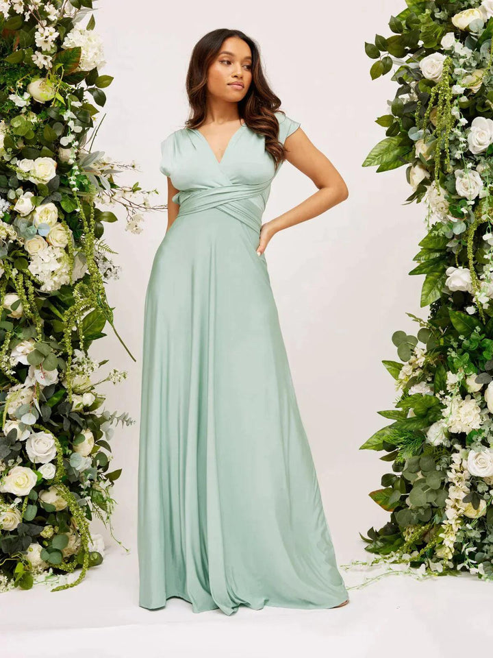 Sleeveless Wrap-Style Maxi Dress - Vickie