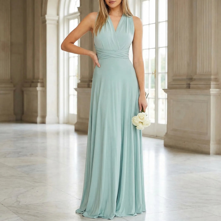 Sleeveless Wrap-Style Maxi Dress - Vickie