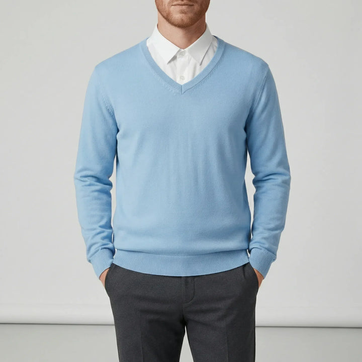 Slim-Fit V-Ausschnitt Pullover - Keanu