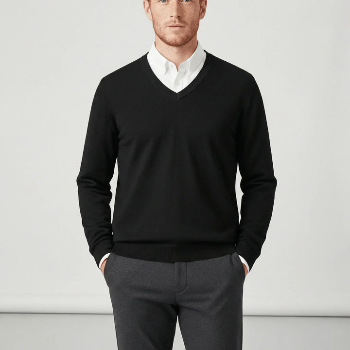 Slim-Fit V-Ausschnitt Pullover - Keanu