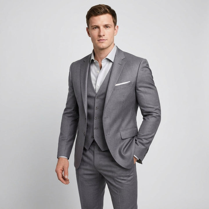 Slim Fit Three Piece Suit - Mark