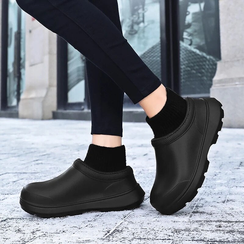 Slip-On Clog With Knitted Ankle Cuff - Madeline