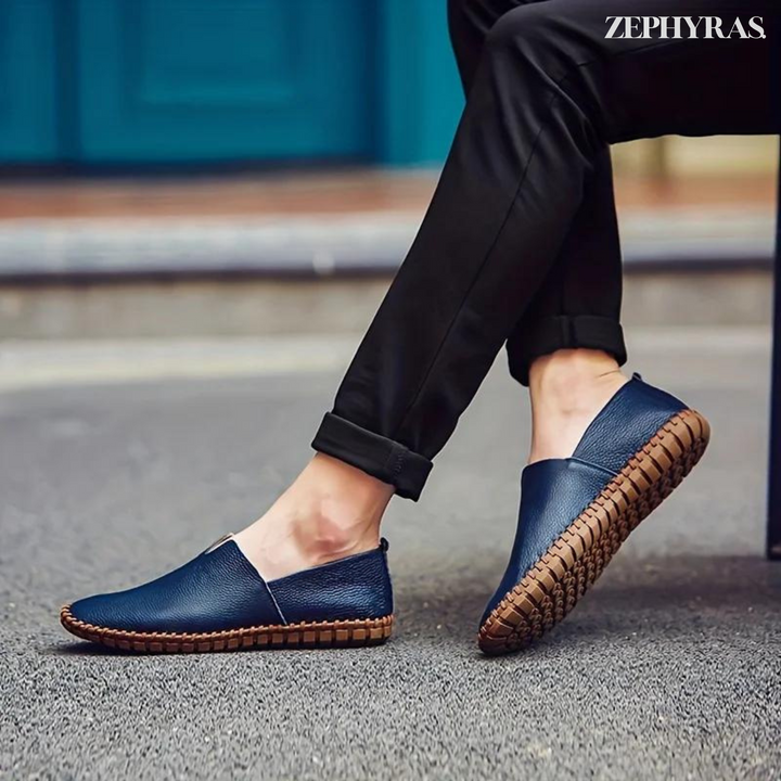 Slip-On Men's Loafer With Stitched Sole - Rafael