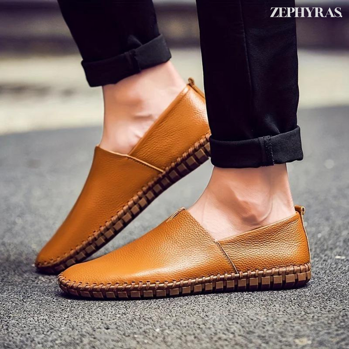 Slip-On Men's Loafer With Stitched Sole - Rafael