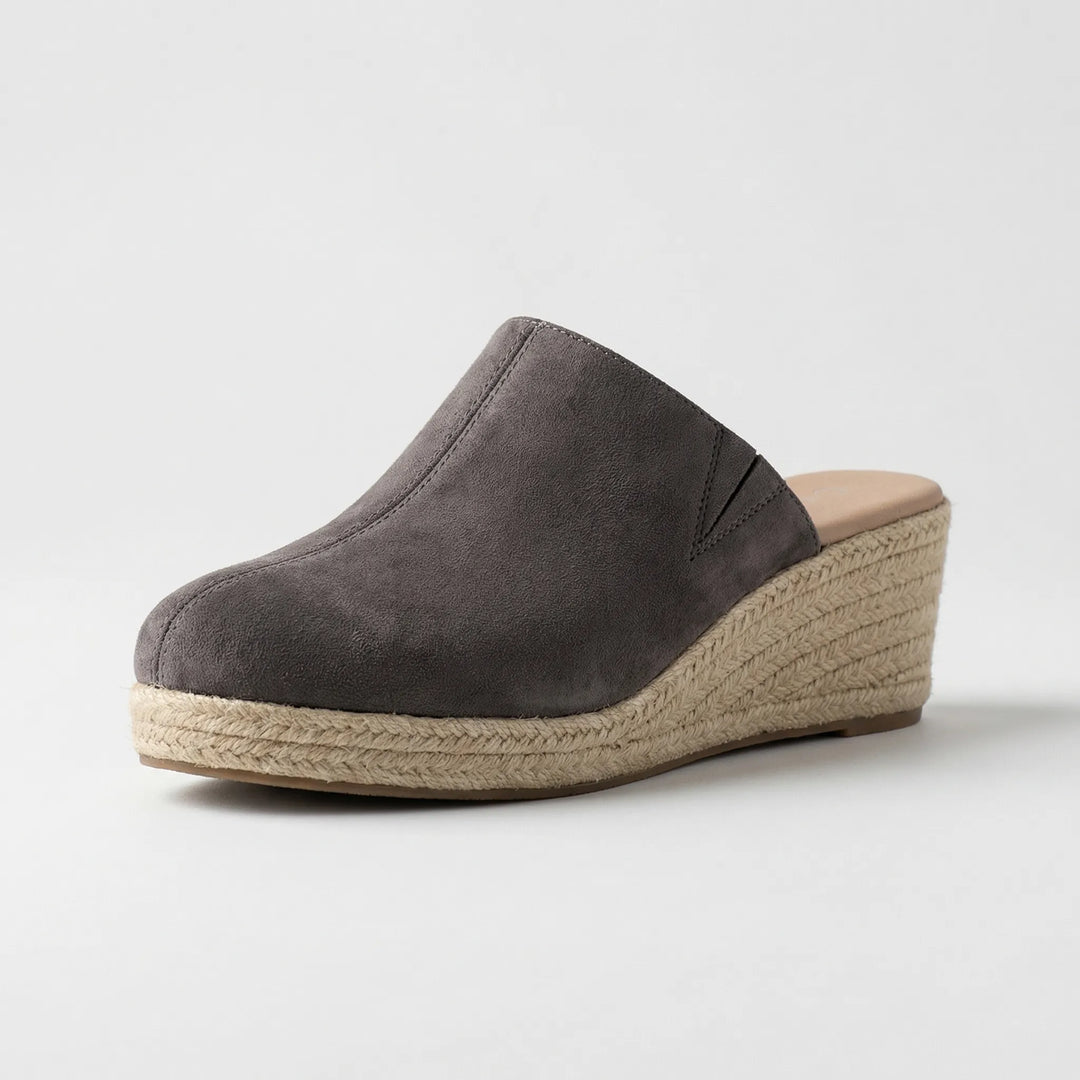 Slip-On Wedge Mule With Round Toe - Mary