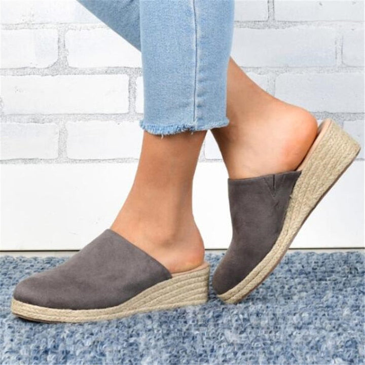 Slip-On Wedge Mule With Round Toe - Mary