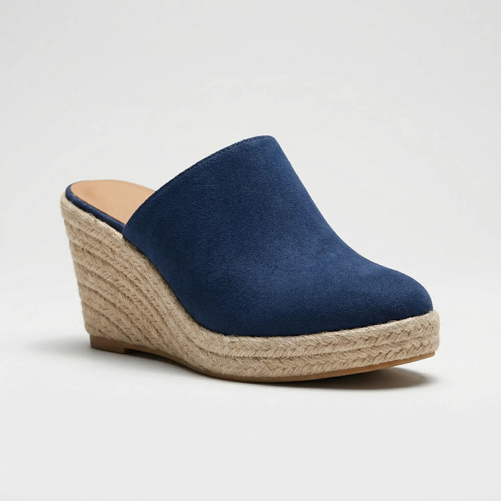 Slip-On Wedge Mule With Round Toe - Mary