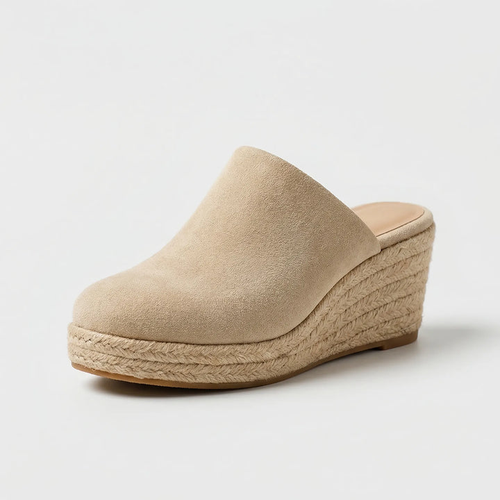 Slip-On Wedge Mule With Round Toe - Mary