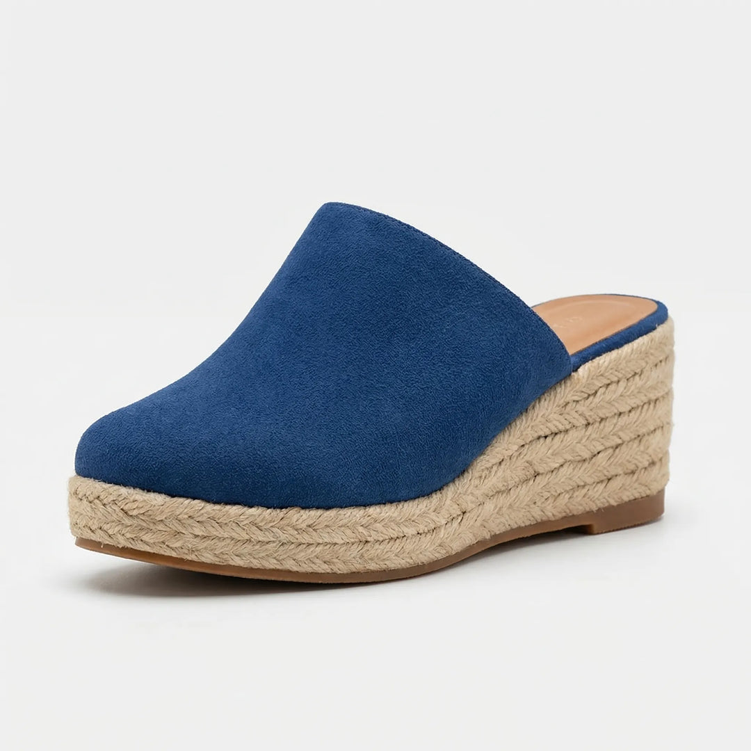Slip-On Wedge Mule With Round Toe - Mary