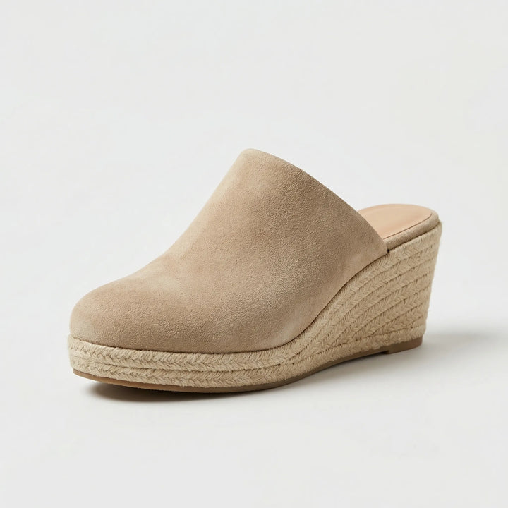 Slip-On Wedge Mule With Round Toe - Mary
