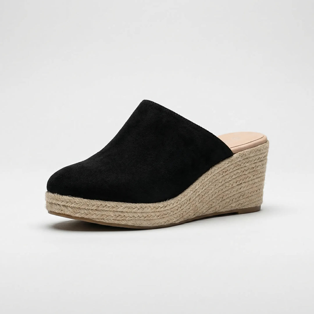 Slip-On Wedge Mule With Round Toe - Mary