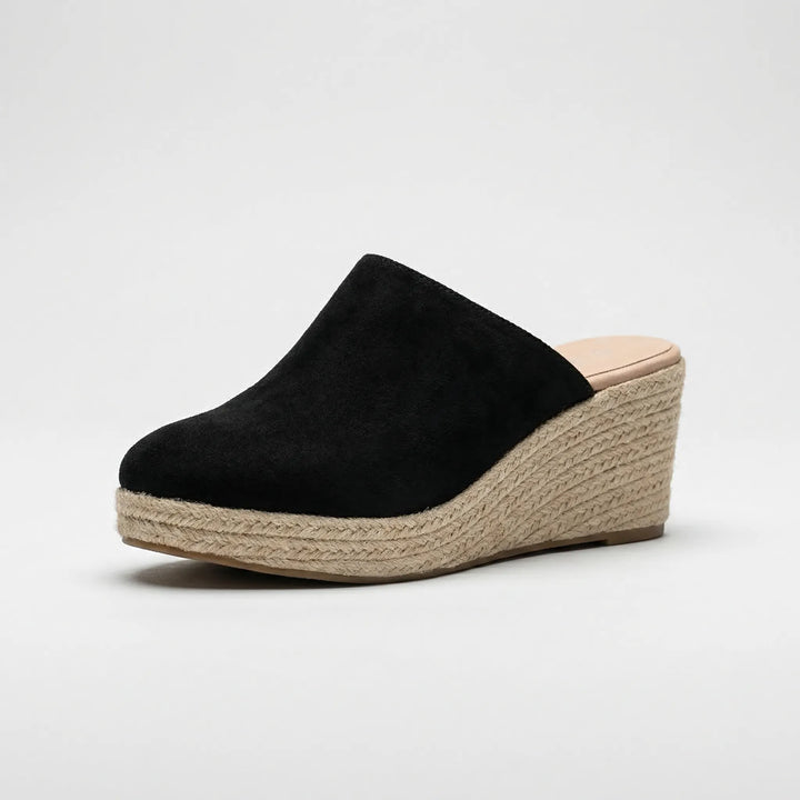 Slip-On Wedge Mule With Round Toe - Mary